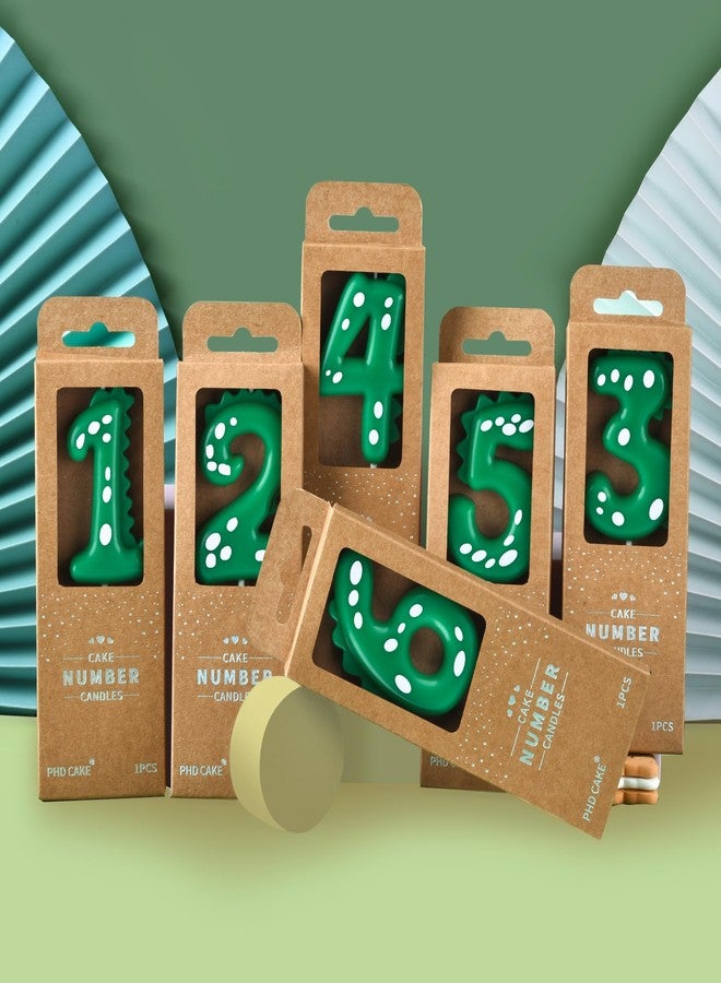 PHD CAKE 2.76 Inch Green Dinosaur 6 Number Birthday Candles, Dinosaur Number Candles, Cake Number Candles, Party Celebration - Image 5